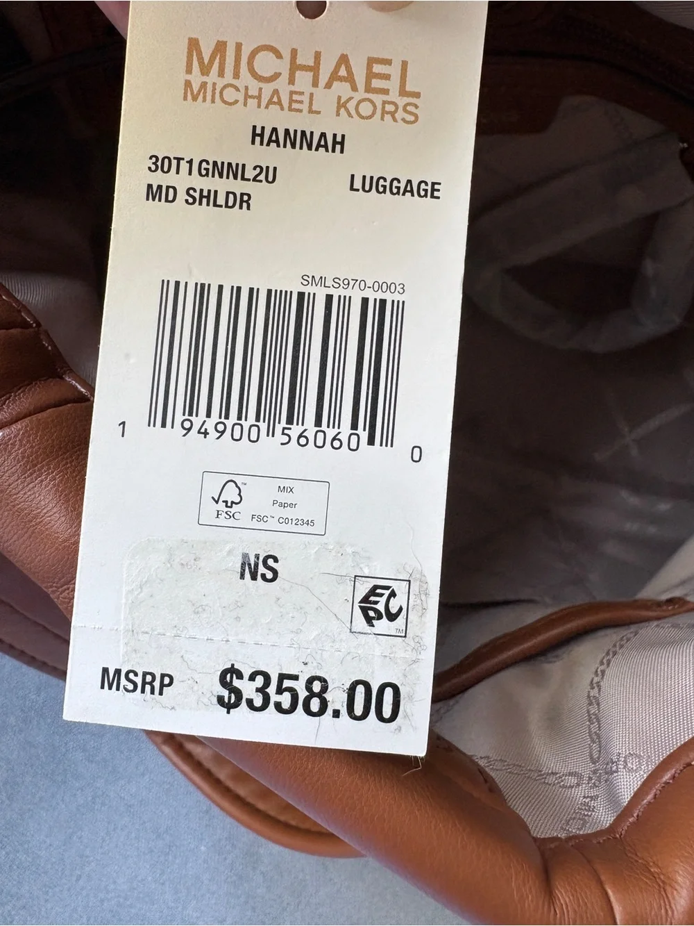 MICHAEL KORS Hannah Leather Shoulder Bag